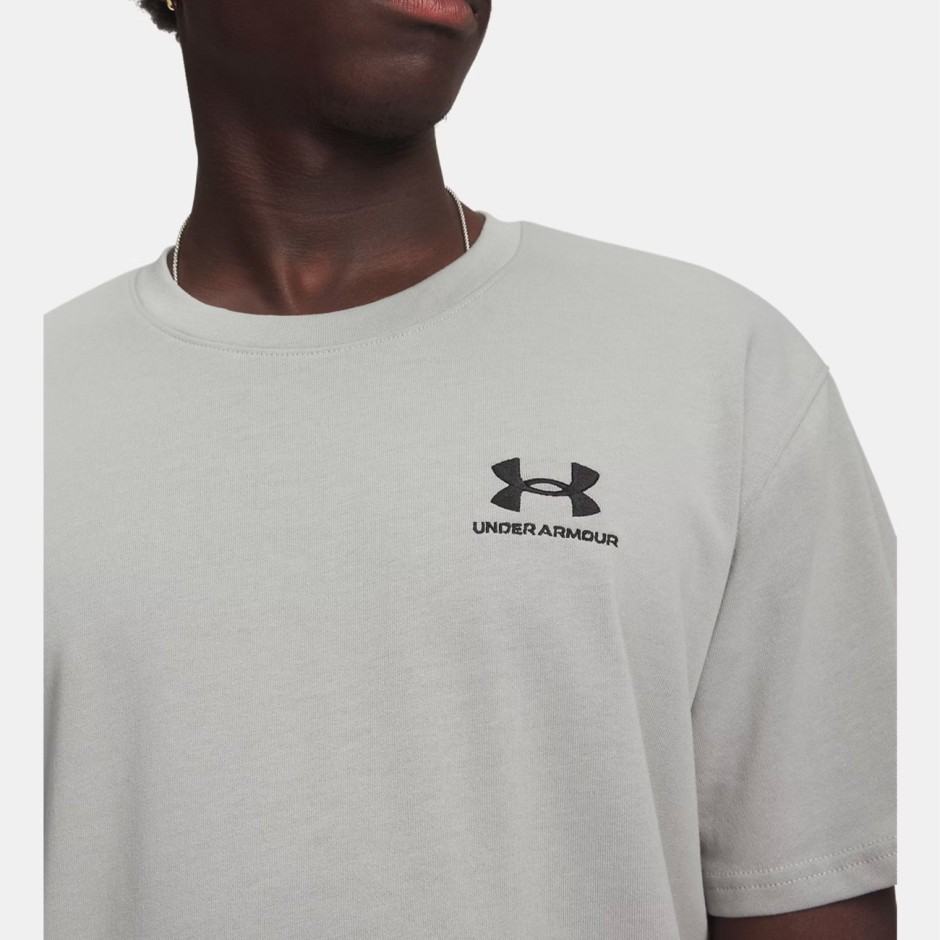 UNDER ARMOUR M LOGO EMB HEAVYWEIGHT SS 1373997-069 Coal