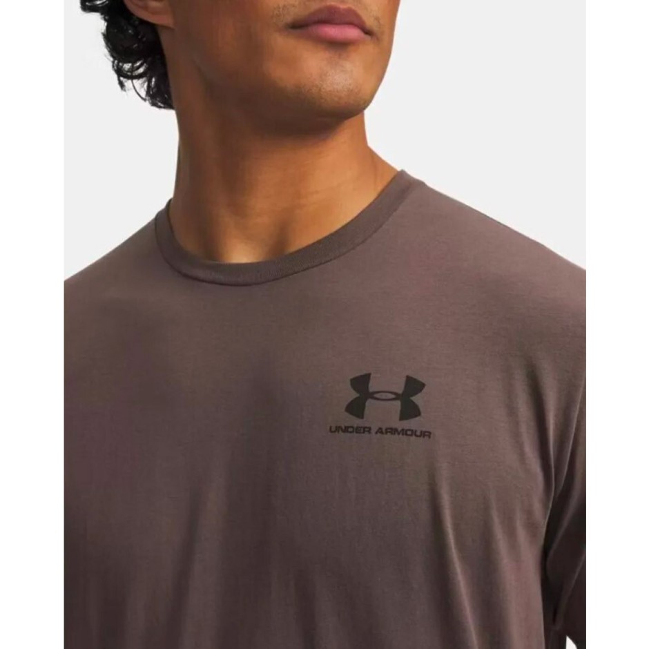 Ανδρική Κοντομάνικη Μπλούζα Καφέ - Under Armour Sportstyle Left Chest