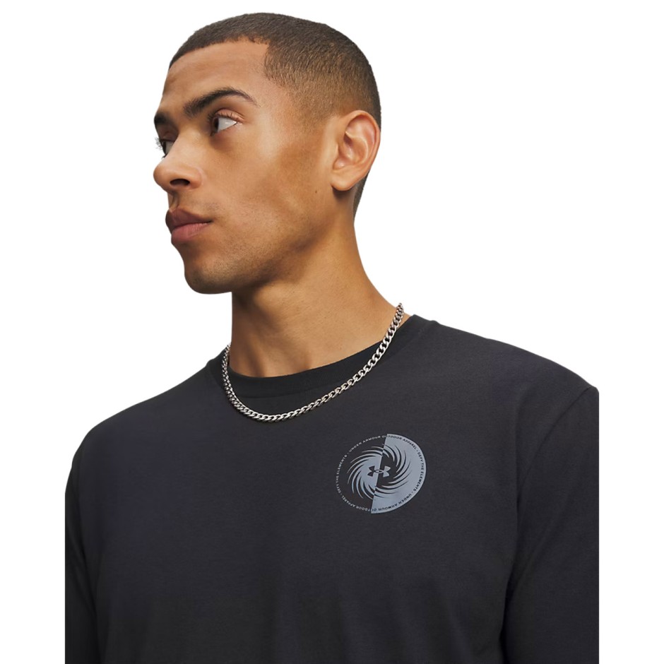 Ανδρική Κοντομάνικη Μπλούζα Μαύρη - Under Armour Mountain Bison