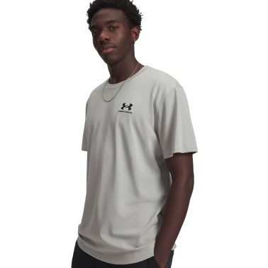 UNDER ARMOUR M LOGO EMB HEAVYWEIGHT SS 1373997-069 Coal