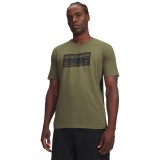 Ανδρική Κοντομάνικη Μπλούζα Χακί - Under Armour Box Wordmark Label Εικόνα 