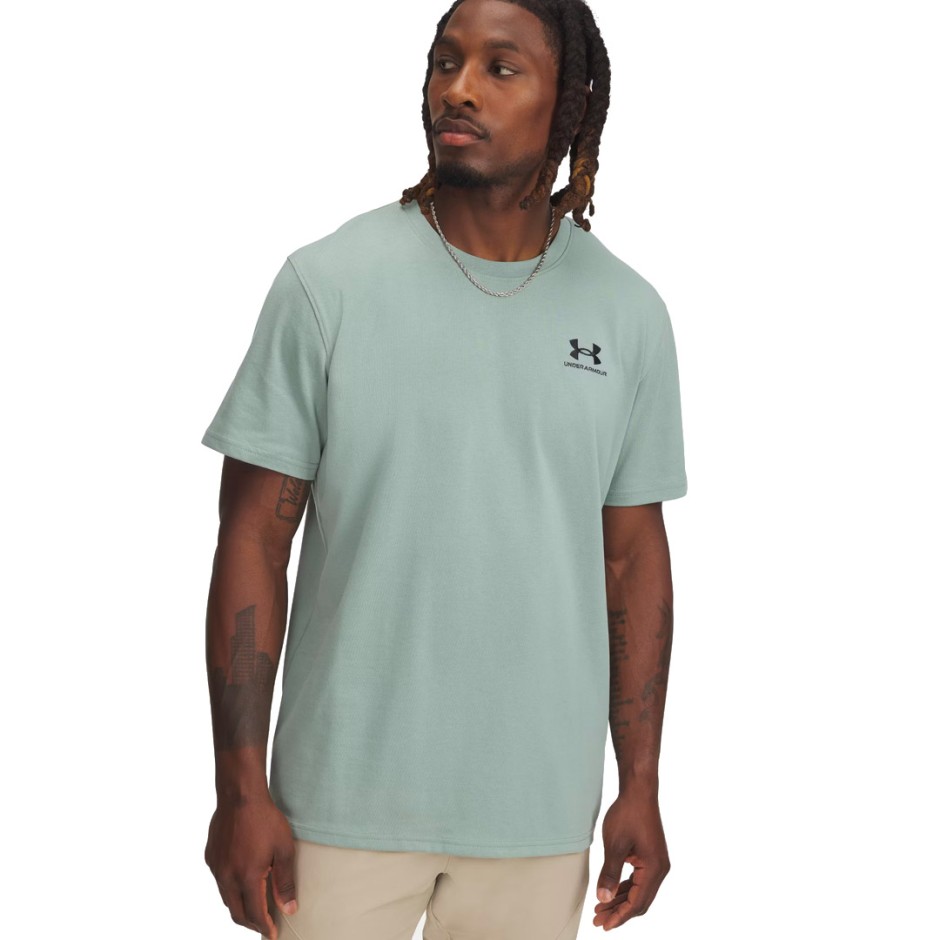 Ανδρική Κοντομάνικη Μπλούζα Χακί - Under Armour Logo Embroidered Heavyweight