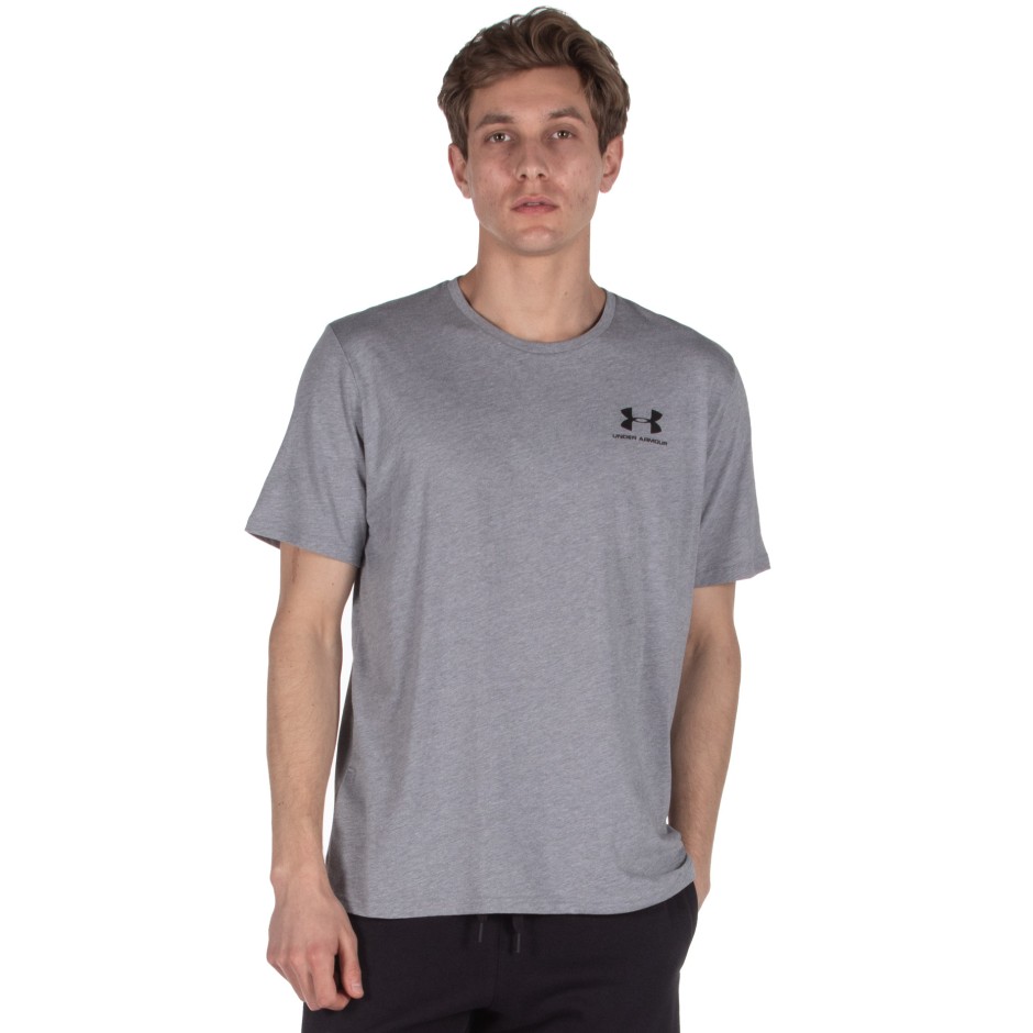 Ανδρική Κοντομάνικη Μπλούζα Γκρι - Under Armour Sportstyle Left Chest
