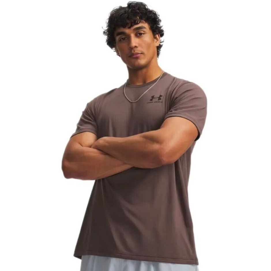 Ανδρική Κοντομάνικη Μπλούζα Καφέ - Under Armour Sportstyle Left Chest