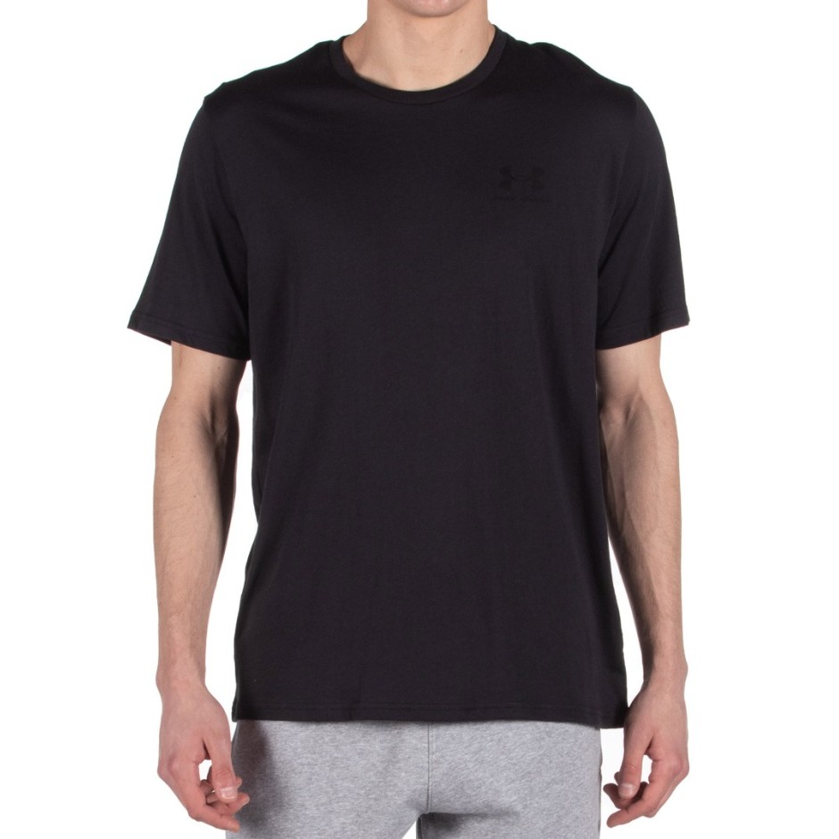Ανδρική Κοντομάνικη Μπλούζα Μαύρη - Under Armour Sportstyle Left Chest