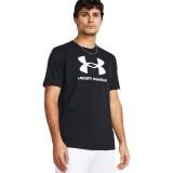 Ανδρική Κοντομάνικη Μπλούζα Μαύρη - Under Armour Sportstyle Logo Εικόνα 