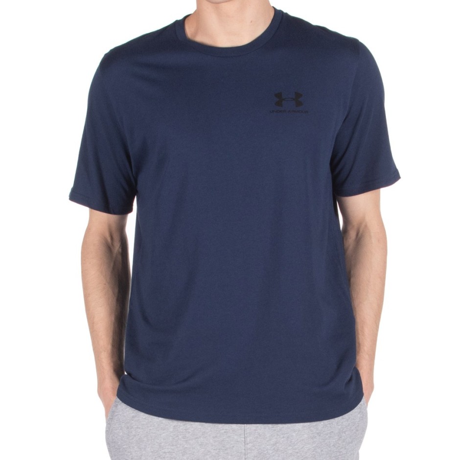 Ανδρική Κοντομάνικη Μπλούζα Μπλε - Under Armour Sportstyle Left Chest