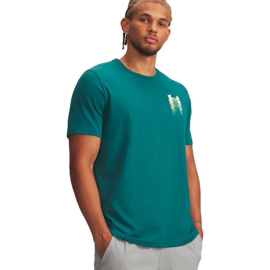 UNDER ARMOUR M BLUR LOGO SS 6009245-338 Petrol