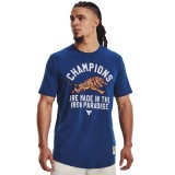 UNDER ARMOUR PROJECT ROCK CHAMP SHORT SLEEVE Μπλε Εικόνα 