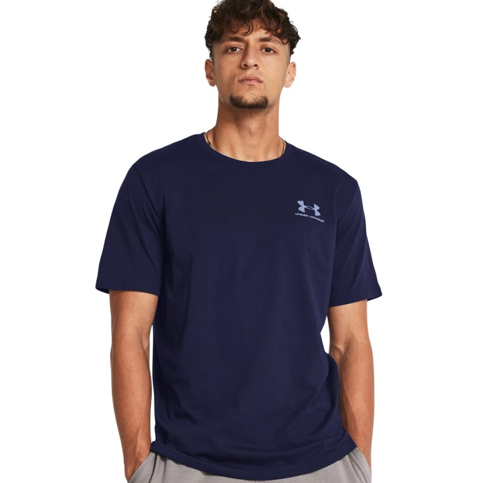 Under Armour Sportstyle Left Chest Μπλε - Ανδρική Κοντομάνικη Μπλούζα