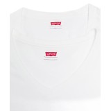 LEVI'S MEN V-NECK 2P 37152-0004-WHITE White Image 1