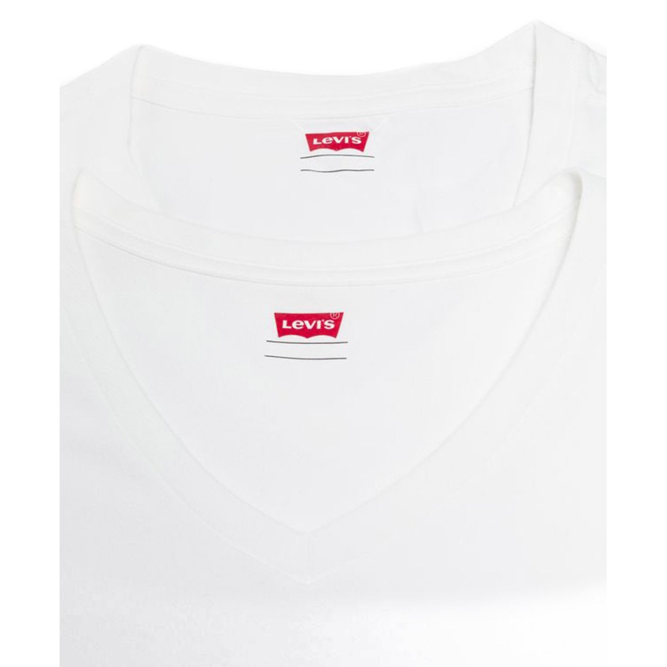LEVI'S MEN V-NECK 2P 37152-0004-WHITE White