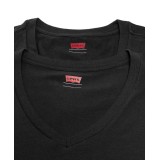 LEVI'S MEN V-NECK 2P 37152-0006-JET BLACK Black Image 1