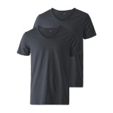 LEVI'S MEN V-NECK 2P 37152-0025-JET BLACK Black Image 1