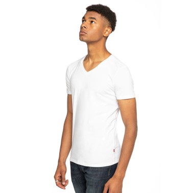 LEVI'S MEN V-NECK 2P 37152-0004-WHITE Λευκό