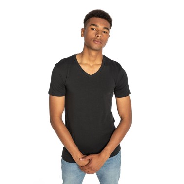 LEVI'S MEN V-NECK 2P 37152-0006-JET BLACK Μαύρο