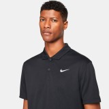 Ανδρική Κοντομάνικη Μπλούζα Τένις Μαύρη - NikeCourt Dri-FIT Εικόνα 1