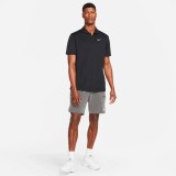 Ανδρική Κοντομάνικη Μπλούζα Τένις Μαύρη - NikeCourt Dri-FIT Εικόνα 2
