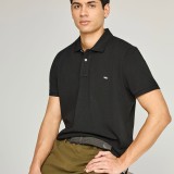 Ανδρική Μπλούζα Πόλο Μαύρη - Funky Buddha Εικόνα 2