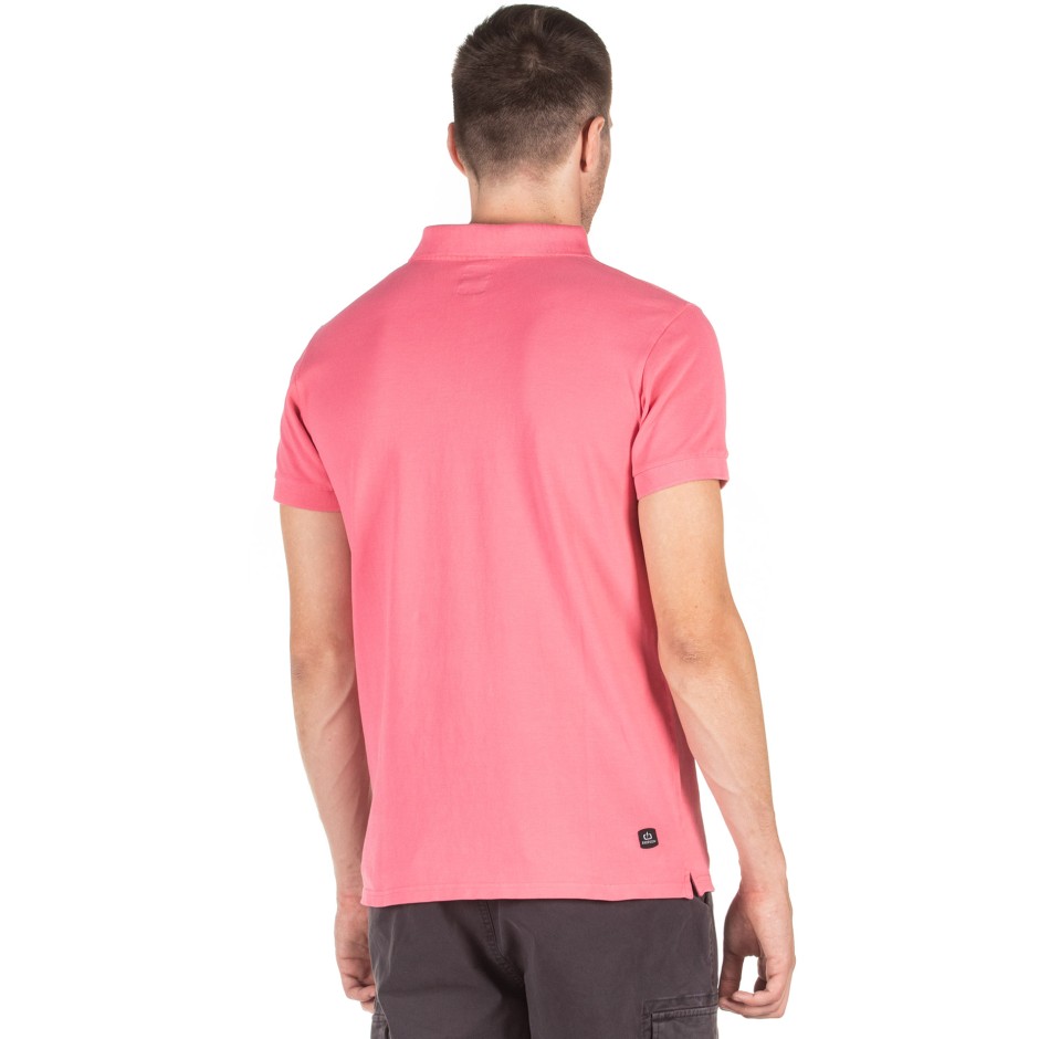 EMERSON GARMENT DYED POLO PIQUE SHIRT 201.EM35.71GD-GD CORAL PINK Κοραλί