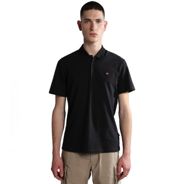 Ανδρική Μπλούζα Πόλο Μαύρη - Napapijri Ealis