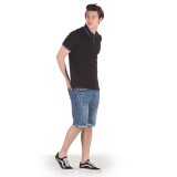 CHAMPION MEN'S POLO T-SHIRT 211847-KK002 Black Image 2