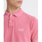 SUPERDRY VINTAGE DESTROYED S/S PIQUE POLO M1110014A-9SU Pink Image 1