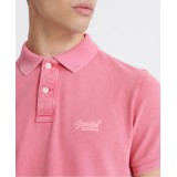 SUPERDRY VINTAGE DESTROYED S/S PIQUE POLO M1110014A-9SU Ροζ