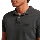 Ανδρική Κοντομάνικη Μπλούζα Πόλο Ανθρακί - Superdry D2 Ovin Vint Destroy Εικόνα 1