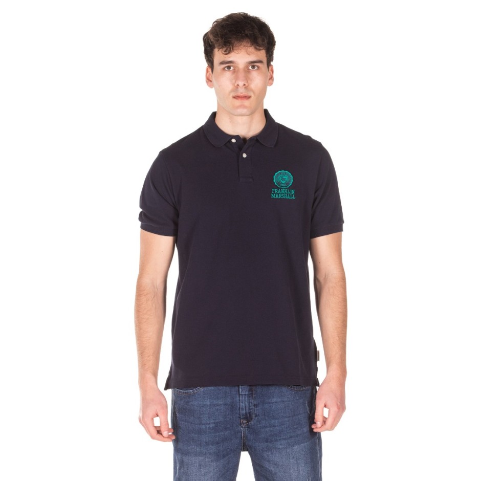 FRANKLIN MARSHALL MEN'S POLO T-SHIRT JM6005.000.3005P01-205 Blue