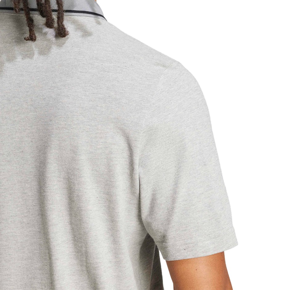 Men's Polo T-Shirt Grey - adidas Sportswear Essentials Small Logo Pique