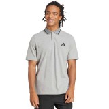 Men's Polo T-Shirt Grey - adidas Sportswear Essentials Small Logo Pique Image 
