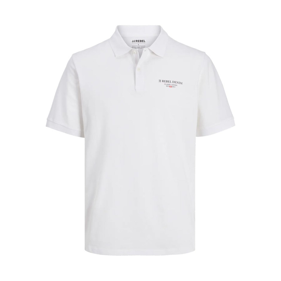 JJ REBEL PRINT POLO SS 12274160-WHITE White