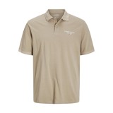 JJ REBEL PRINT POLO SS 12274160-CROCKERY Beige Image 