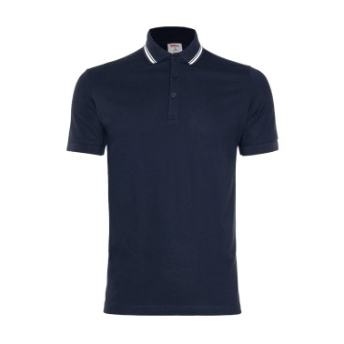 Ανδρική Κοντομάνικη Μπλούζα Τένις Μπλε - Wilson Team Pique Polo Classic