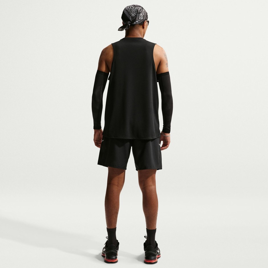 Ανδρική Αμάνικη Μπλούζα για Τρέξιμο Μαύρη - Nike Miler Dri-FIT 