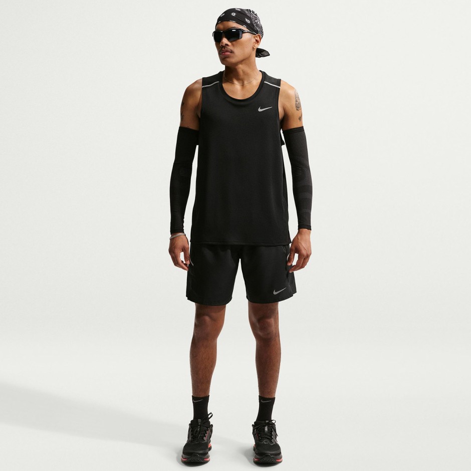 Ανδρική Αμάνικη Μπλούζα για Τρέξιμο Μαύρη - Nike Miler Dri-FIT 