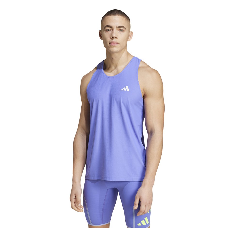 Ανδρική Αμάνικη Μπλούζα για Τρέξιμο Μπλε - adidas Performance Own The Run