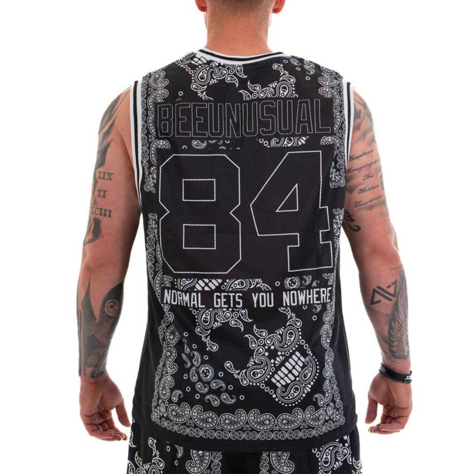 Ανδρική Αμάνικη Μπλούζα Μαύρη - Bee Unusual 'Skeleton 84'