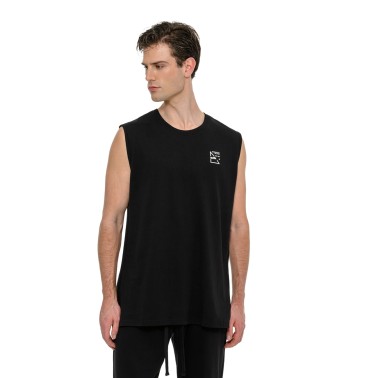 Ανδρική Αμάνικη Μπλούζα Μαύρη - Bodytalk 'GEOMETRY'