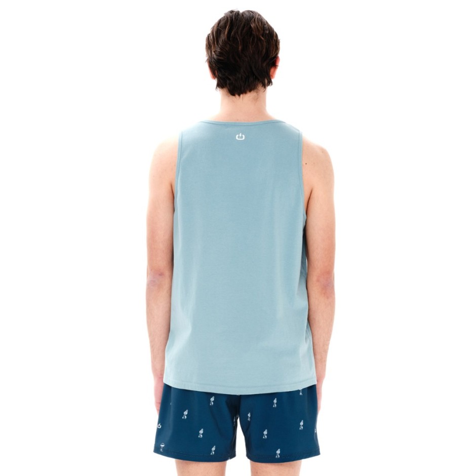 Ανδρική Αμάνικη Μπλούζα Τιρκουάζ - Emerson