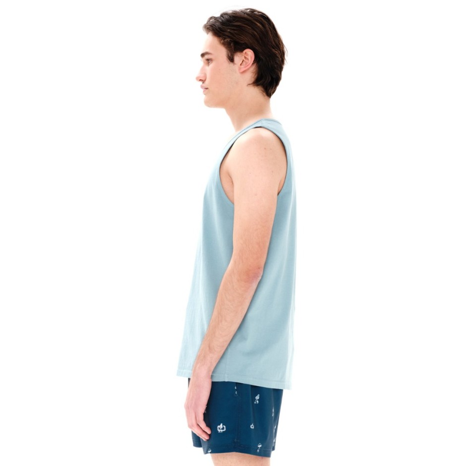 Ανδρική Αμάνικη Μπλούζα Τιρκουάζ - Emerson