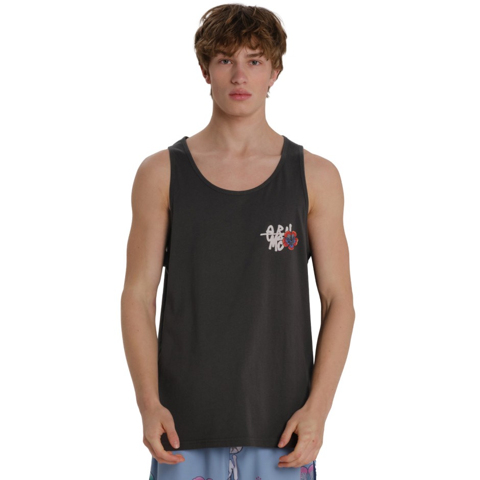 Ανδρική Αμάνικη Μπλούζα Ανθρακί - EMERSON Flower