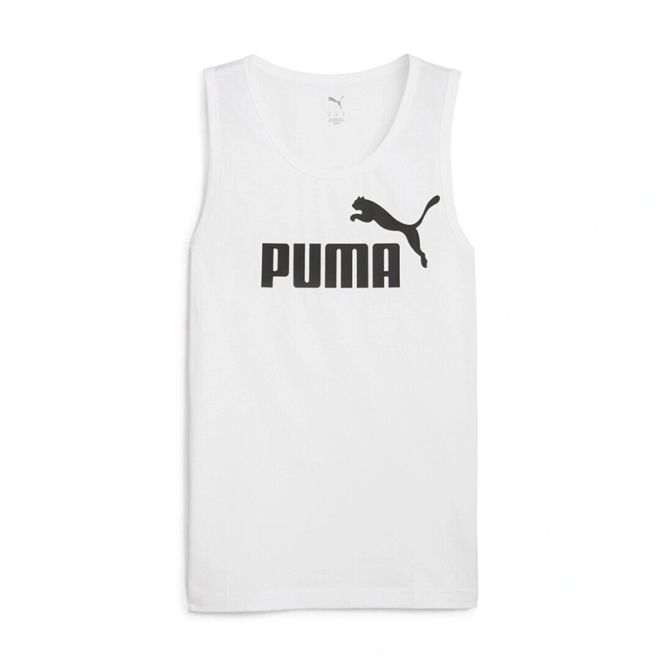 Ανδρική Αμάνικη Μπλούζα Λευκή - PUMA Essentials No. 1 Logo