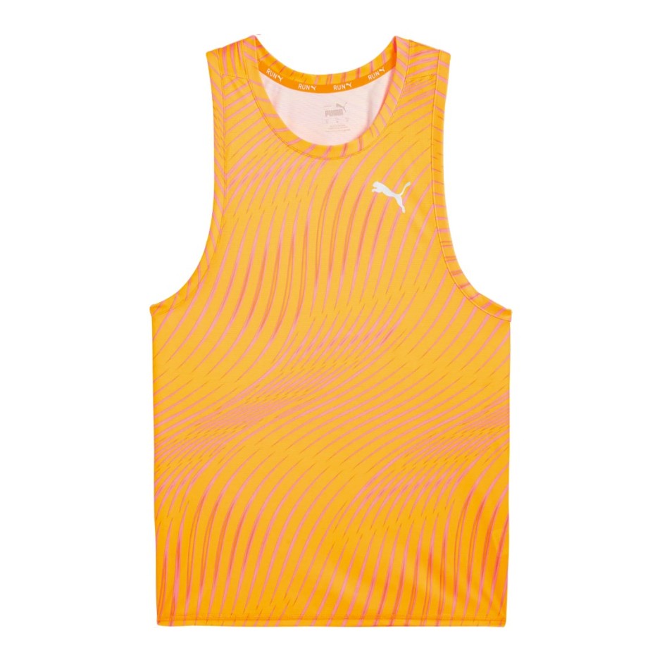 PUMA RUN FAVORITE AOP SINGLET M 524220-38 Orange