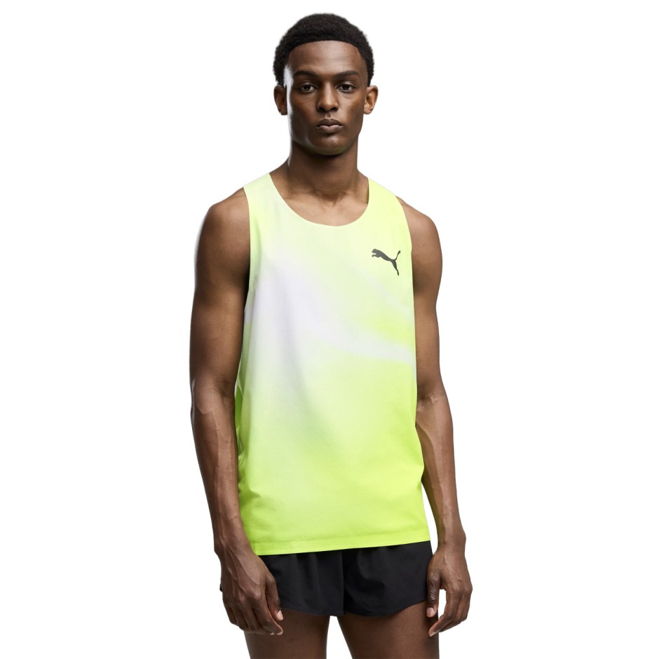 PUMA M LIGHTSPEED ULTRAWEAVE GRAPHIC SINGLET 528564-55 LightGreen