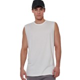 Ανδρική Αμάνικη Μπλούζα Εκρού - Body Action  Εικόνα 