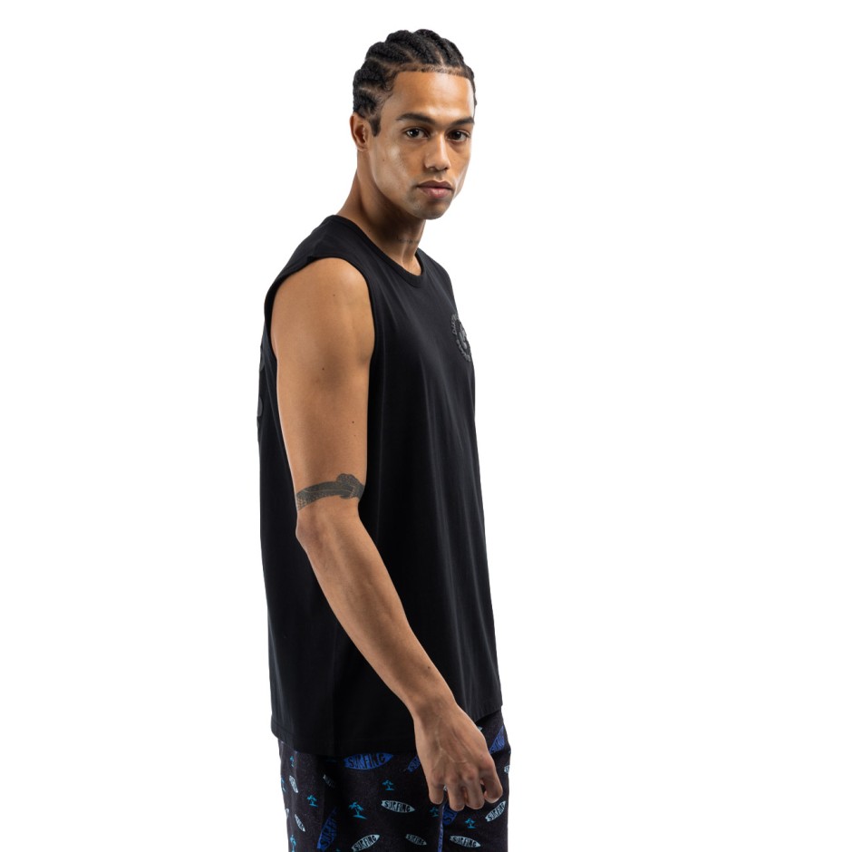 Ανδρική Αμάνικη Μπλούζα Μαύρη - District75