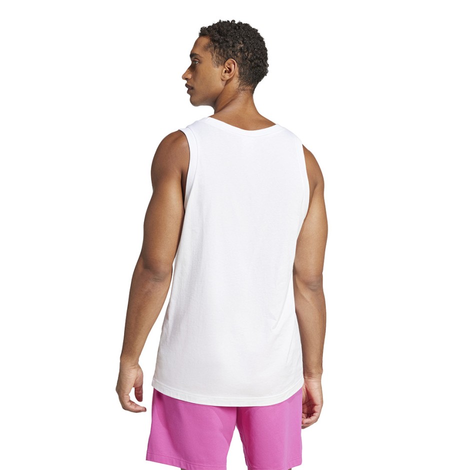Ανδρική Αμάνικη Μπλούζα Λευκή - adidas Sportswear Essentials Small Logo