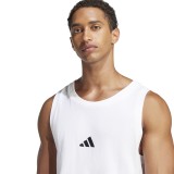 Ανδρική Αμάνικη Μπλούζα Λευκή - adidas Sportswear Essentials Small Logo Εικόνα 2